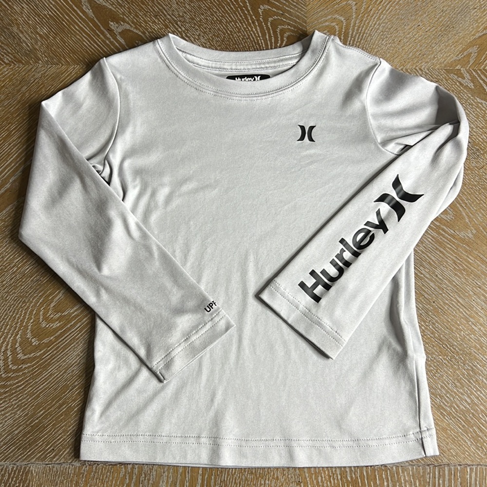 HURLEY Nike Dri-Fit UPF 50+ Grey Long-sleeve Lightweight Performance Top